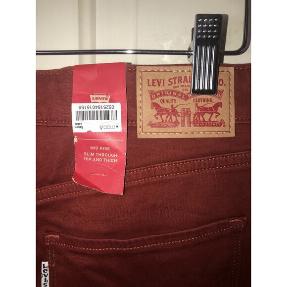 Levi’s Mid Rise Skinny Jeans Rust W29 L32 NWT - Picture 7 of 11